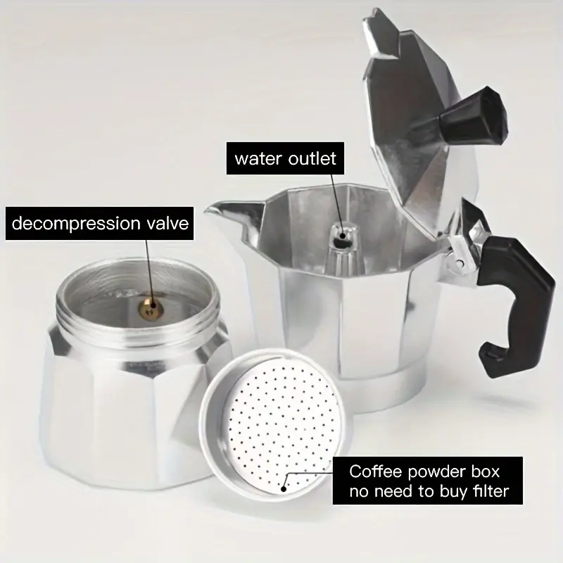 Klasik Alüminyum Moka Pot 50-3 - Coffee Equipment For Camping incelemesi ve fiyatı